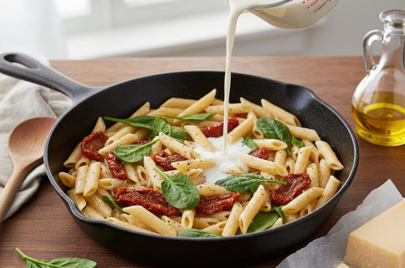 Nie zgadniesz, co się stanie, gdy wrzucisz makaron na patelnię zamiast do wody!